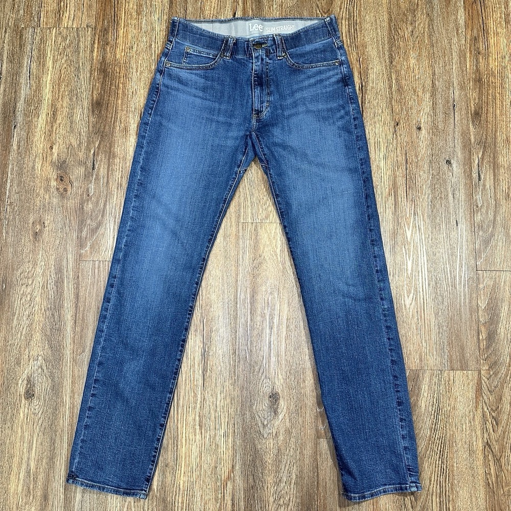 Lee Flex Motion Jeans 32x34 Womens Blue Slim Fit Straight Performance Series